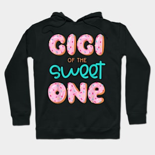 Gigi Of The Sweet One First Birthday Matching Family Donut Hoodie